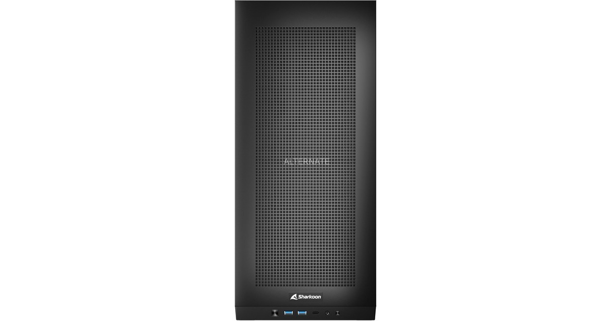 SharkoonRebel C20 ITX mini tower behuizing  (Zwart | 2x USB-A | 1x USB-C)
