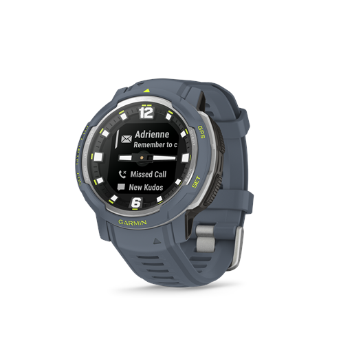 Garmin Instinct Crossover 010-02730-04 Standard Edition Hybrid Smartwatch, Blue Granite, 45 mm