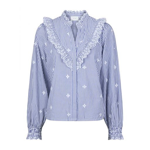 Neo Noir Degas Stripe Bluse, Blue, 38