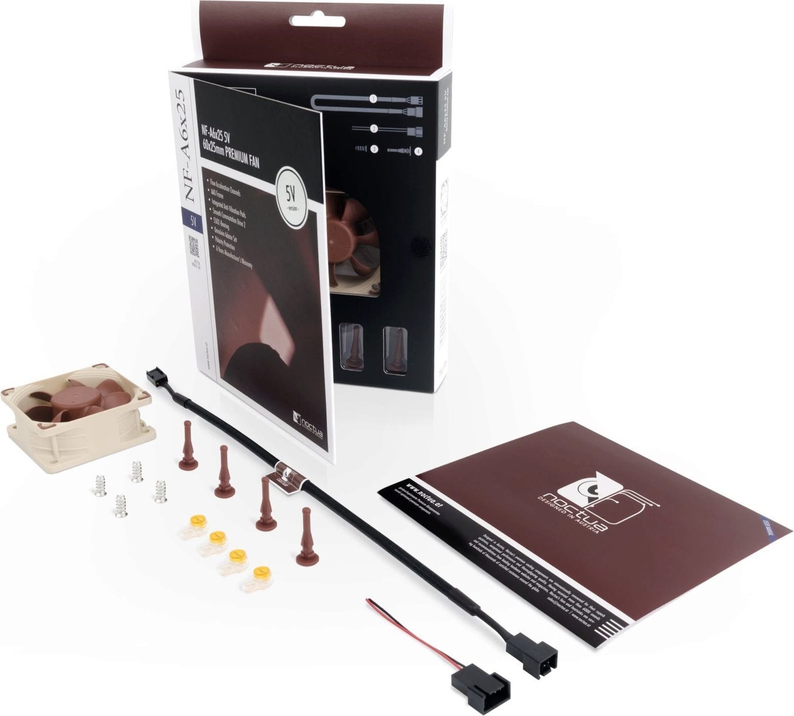 Noctua  Lüfter 5V NF-A6x25, 3-Pin    60 x 25 mm Premium Lüfter