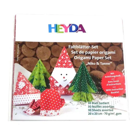 Heyda 4875579 - Faltblätter Nikolaus und Tanne, 30 Blatt