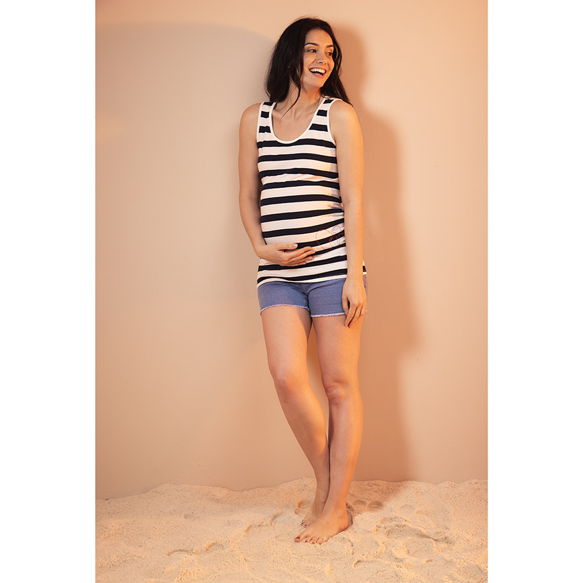 Débardeur de grossesse en jersey à motifs fantaisie