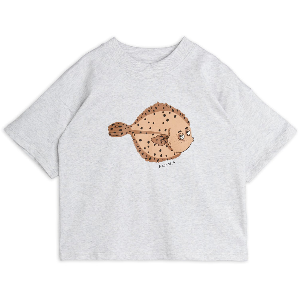 Køb Mini Rodini Grey Melange Flundra T-Shirt