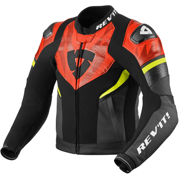Rev'it - Blouson Hyperspeed 2 Air Noir / Rouge fluo