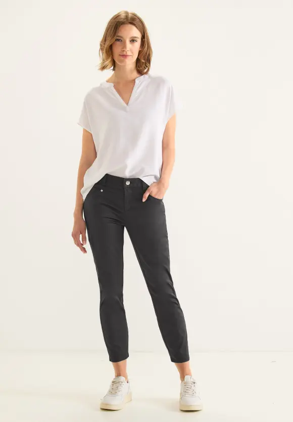 Casual Fit Seidenoptik Hose - pure grey