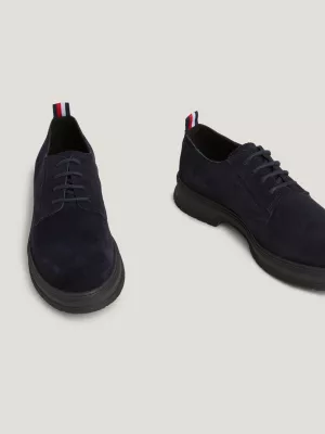 Sapatos Derby de camurça com cadarço