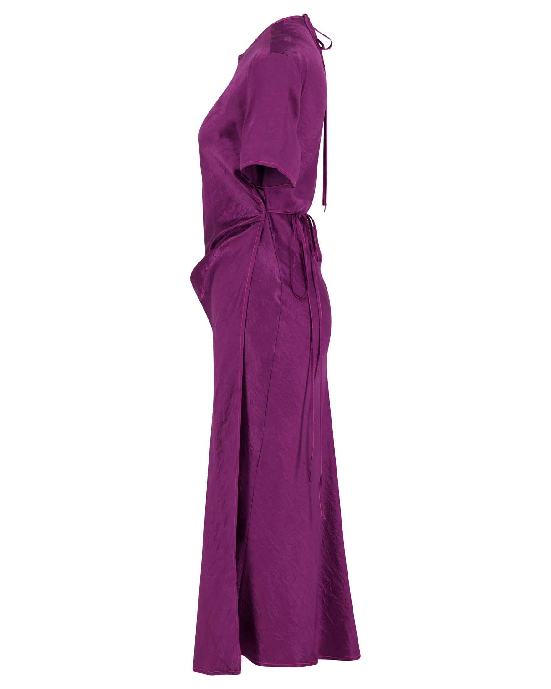 Acne Studios| Damen Satinkleid Regular Fit kurzärmelig