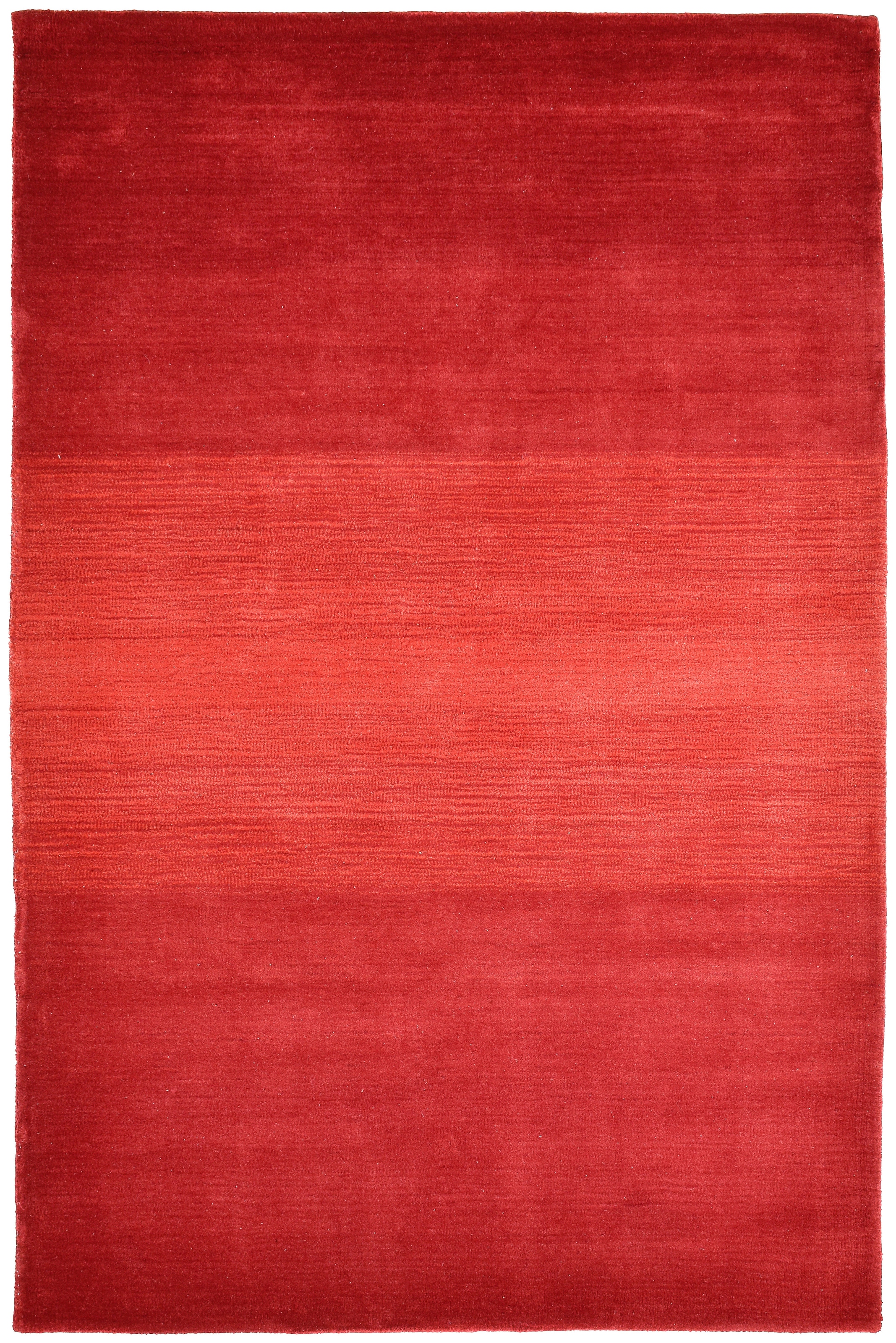 THEKO Wollteppich »Wool Comfort« rechteckig 14 mm Höhe Handweb Teppich, reine Wolle, handgewebt, brilliante Farben, Scandi