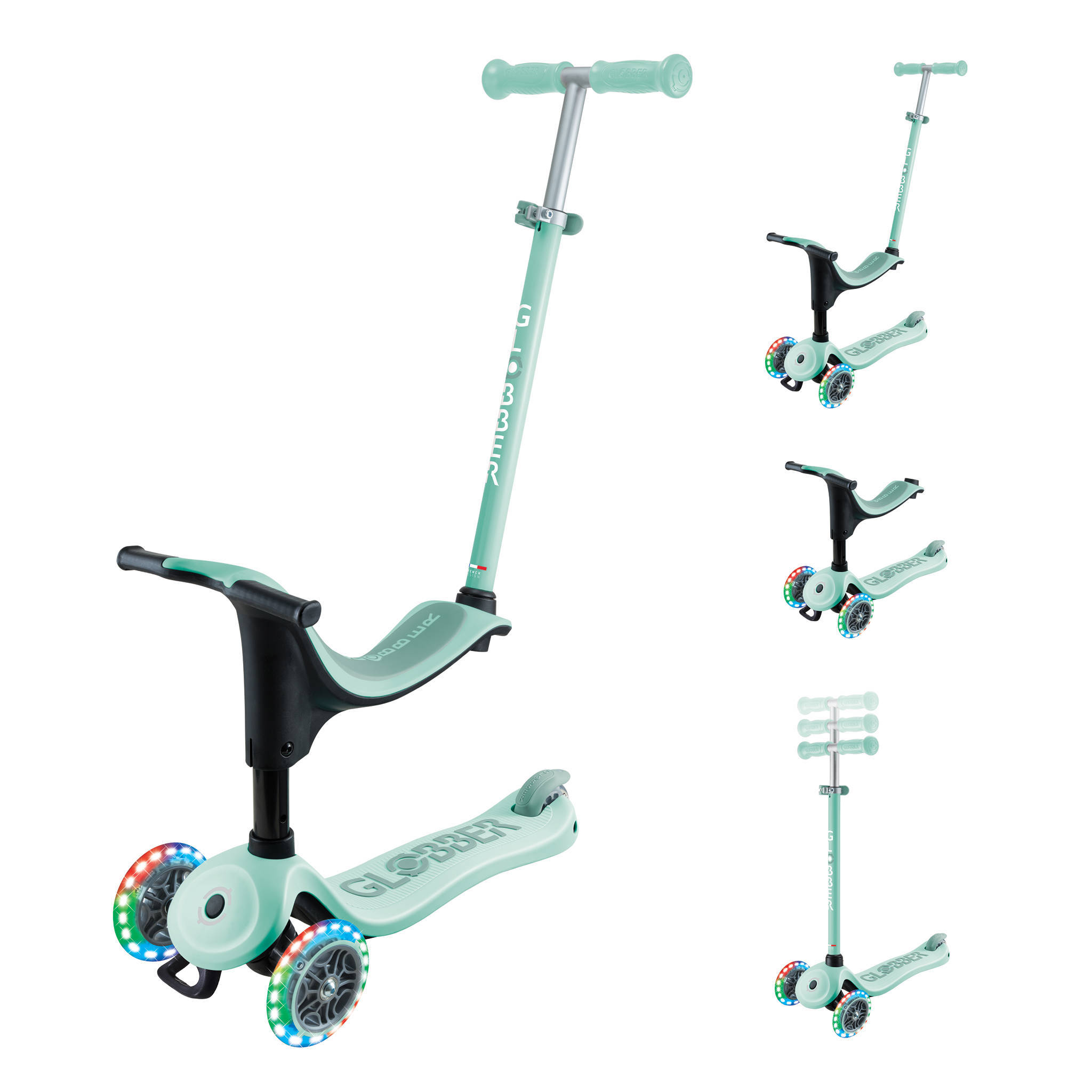 Globber Go Up Sporty Lights Mint