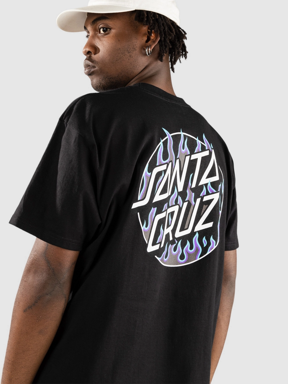 Santa Cruz X Thrasher Flame Dot T-Shirt black