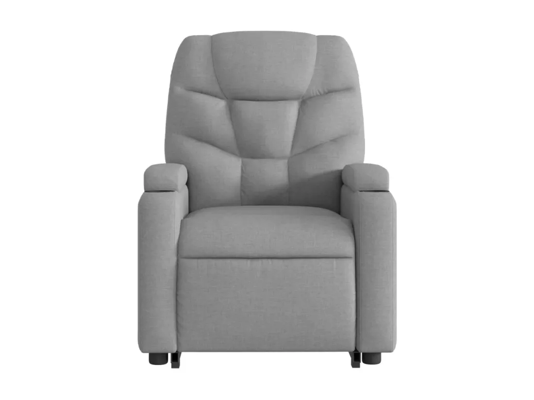 Fauteuil massant inclinable Gris clair Tissu