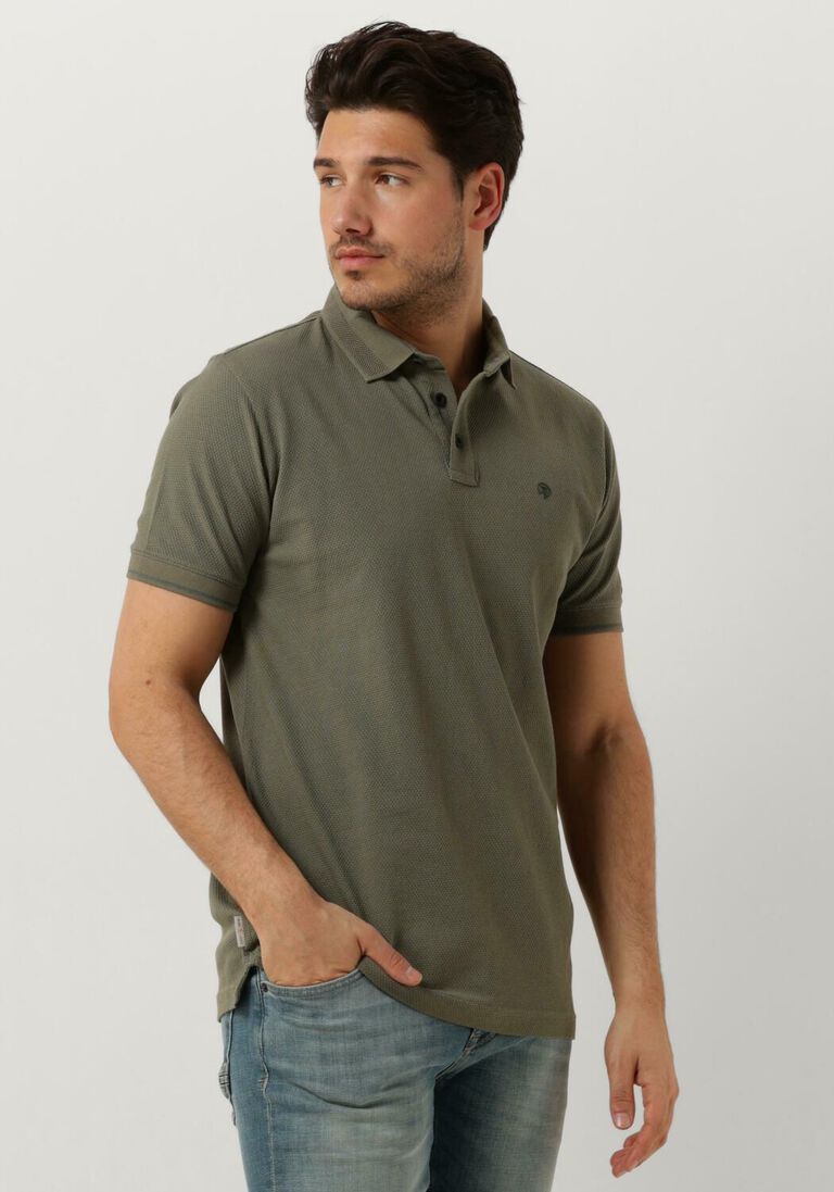 CAST IRON groene cast iron polo short sleeve polo popcorn