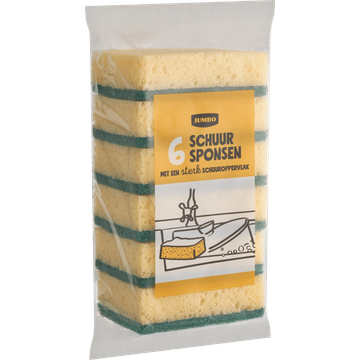 Jumbo Schuursponsen 6 Stuks