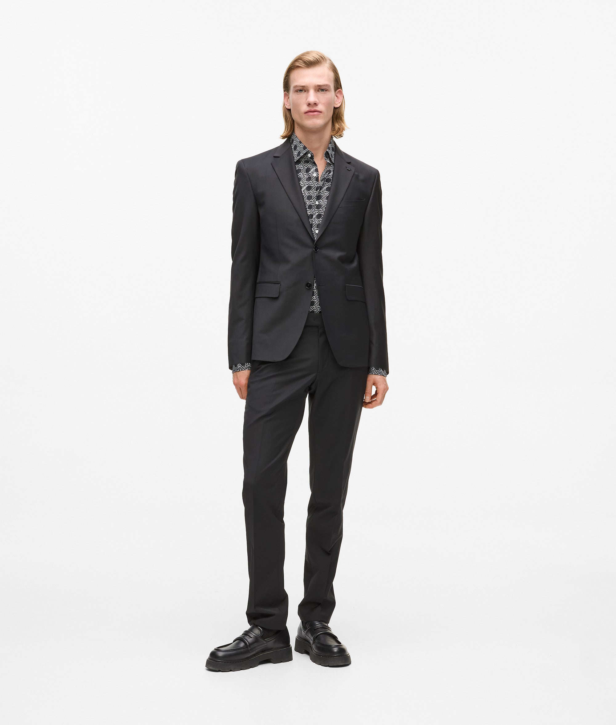 Slim-fit zwarte blazer