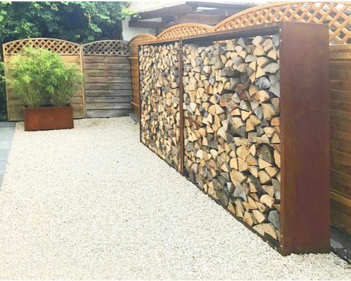 Haardhoutopslag Palatino Corten 150 x 40 x 180 cm bruin