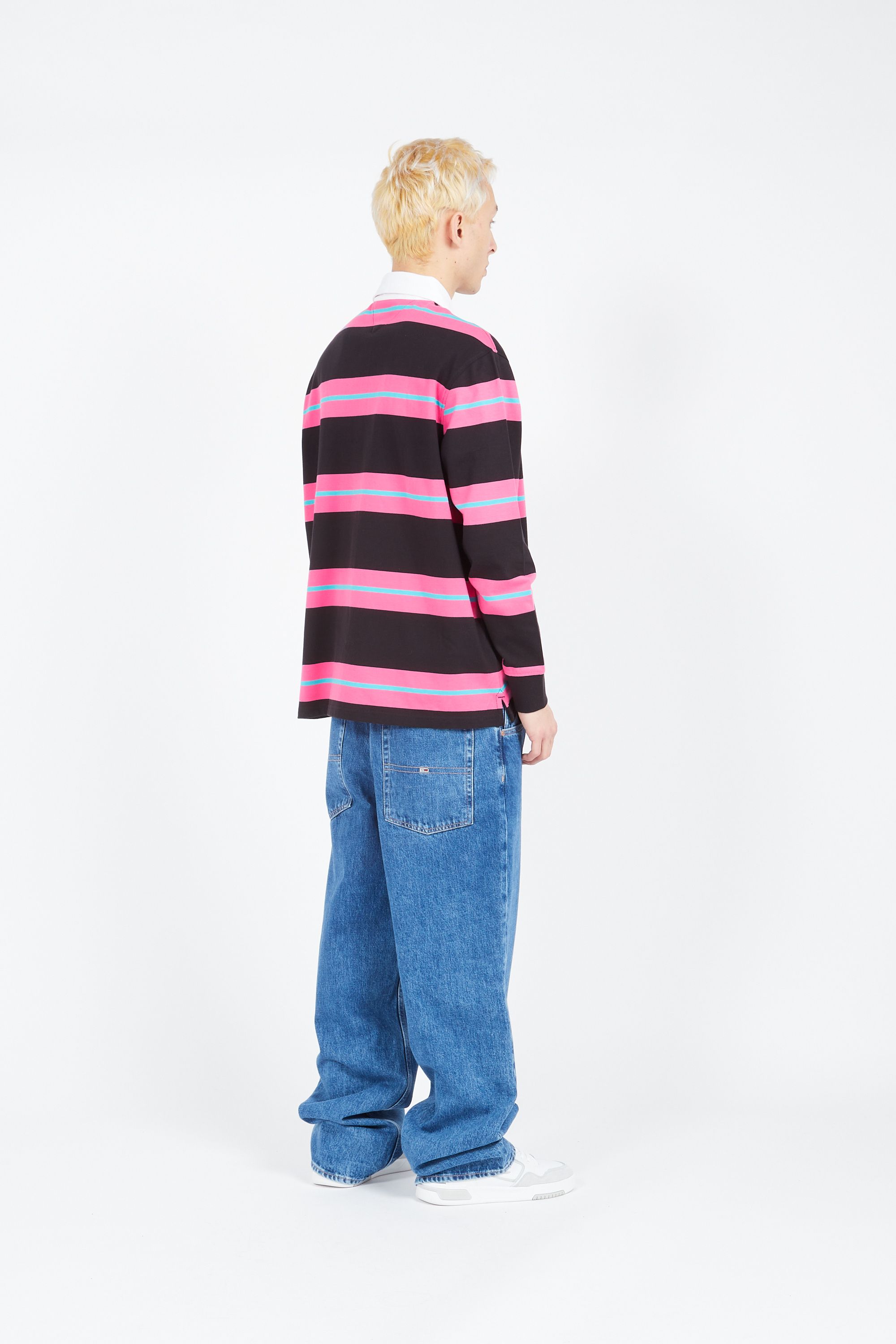 TOMMY JEANS Polo TJM STRIPE RUGBY Noir
