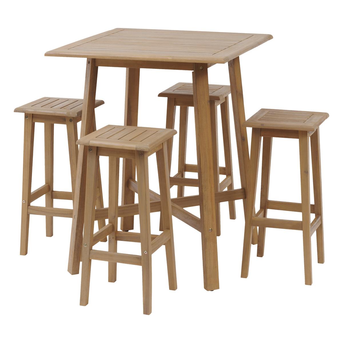 TABLE HAUTE TIWI ACACIA 4 PLACES