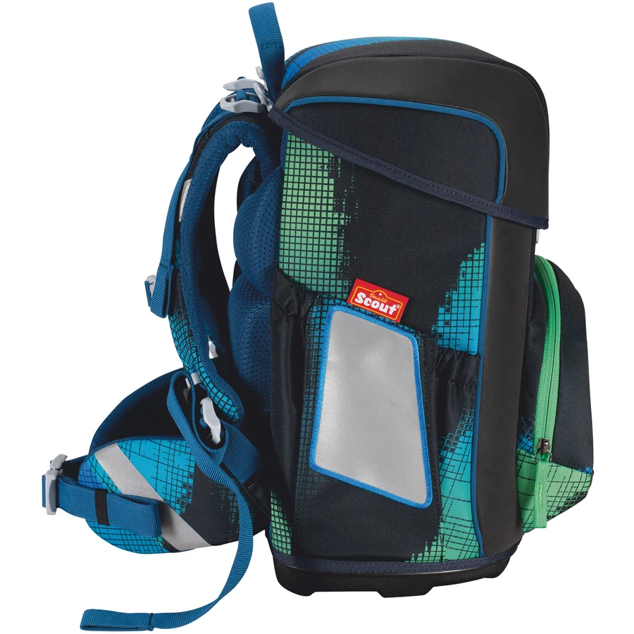 Scout Neo Exklusiv Movie Star - Schulranzen Set 5tlg. Blue Pixel