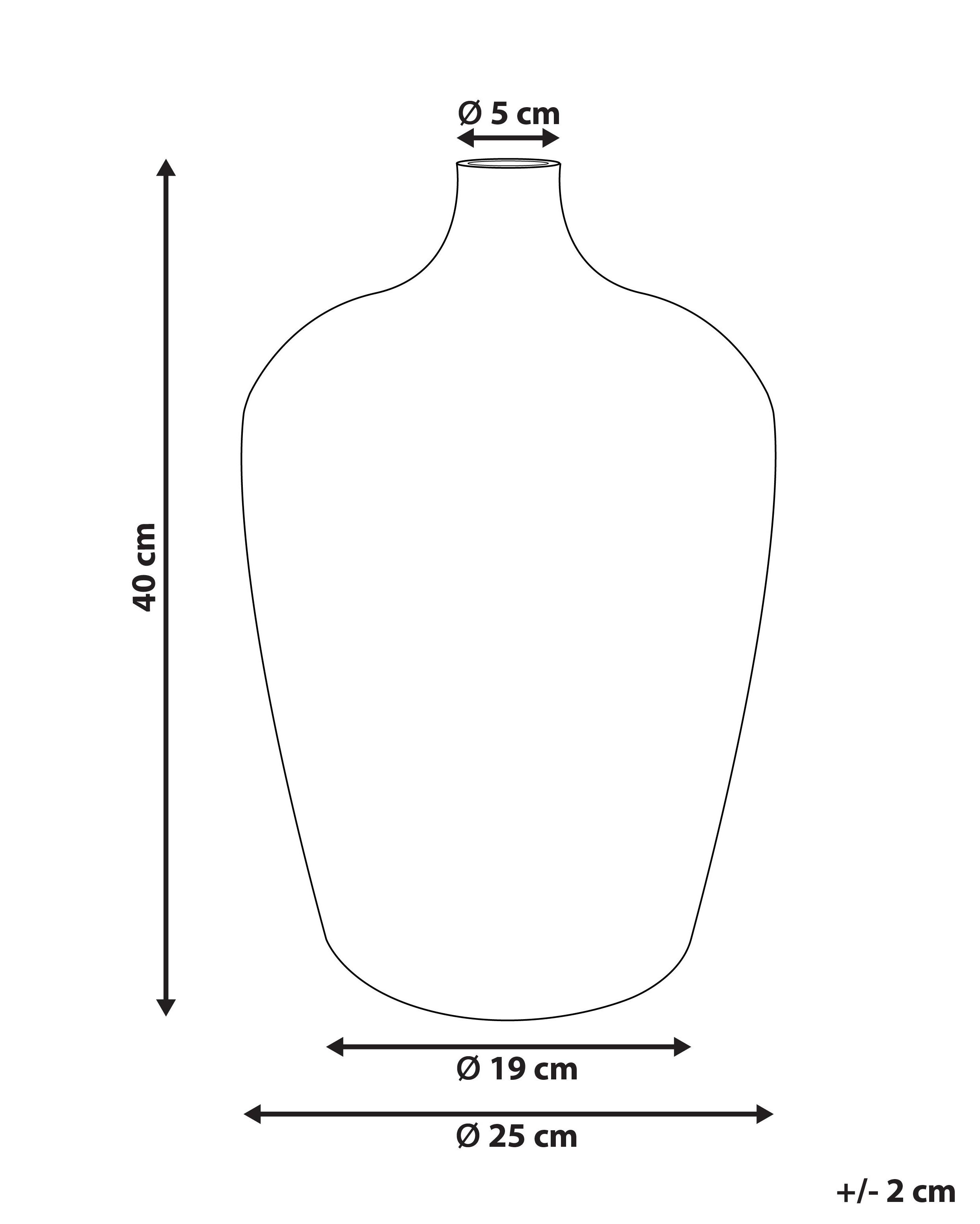 Bloemenvaas KACHORI Glas 40 cm Zilver