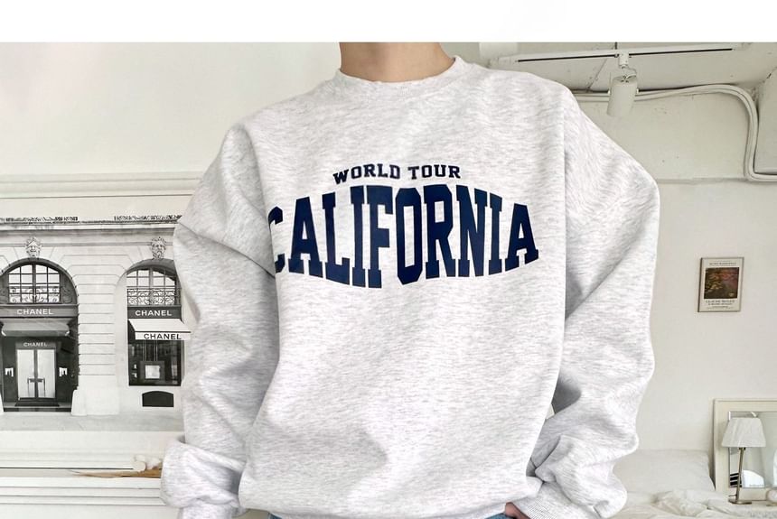 SeoulPop - Sweatshirt met losse pasvorm en letters