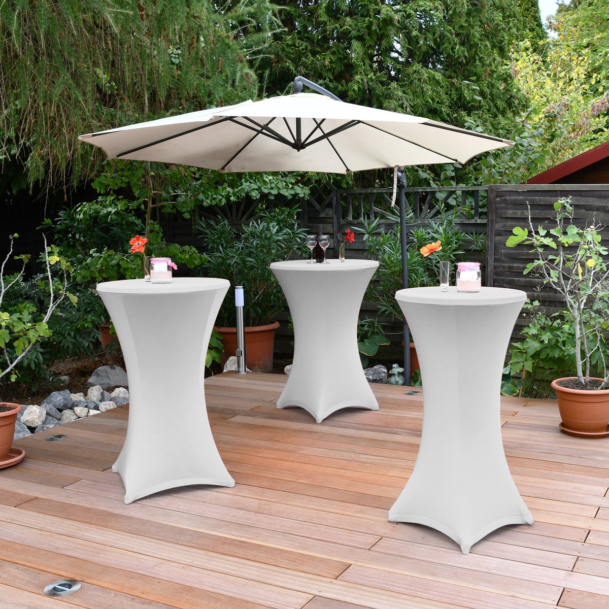 Beautissu Stella statafelhoes Ø 60 cm wit