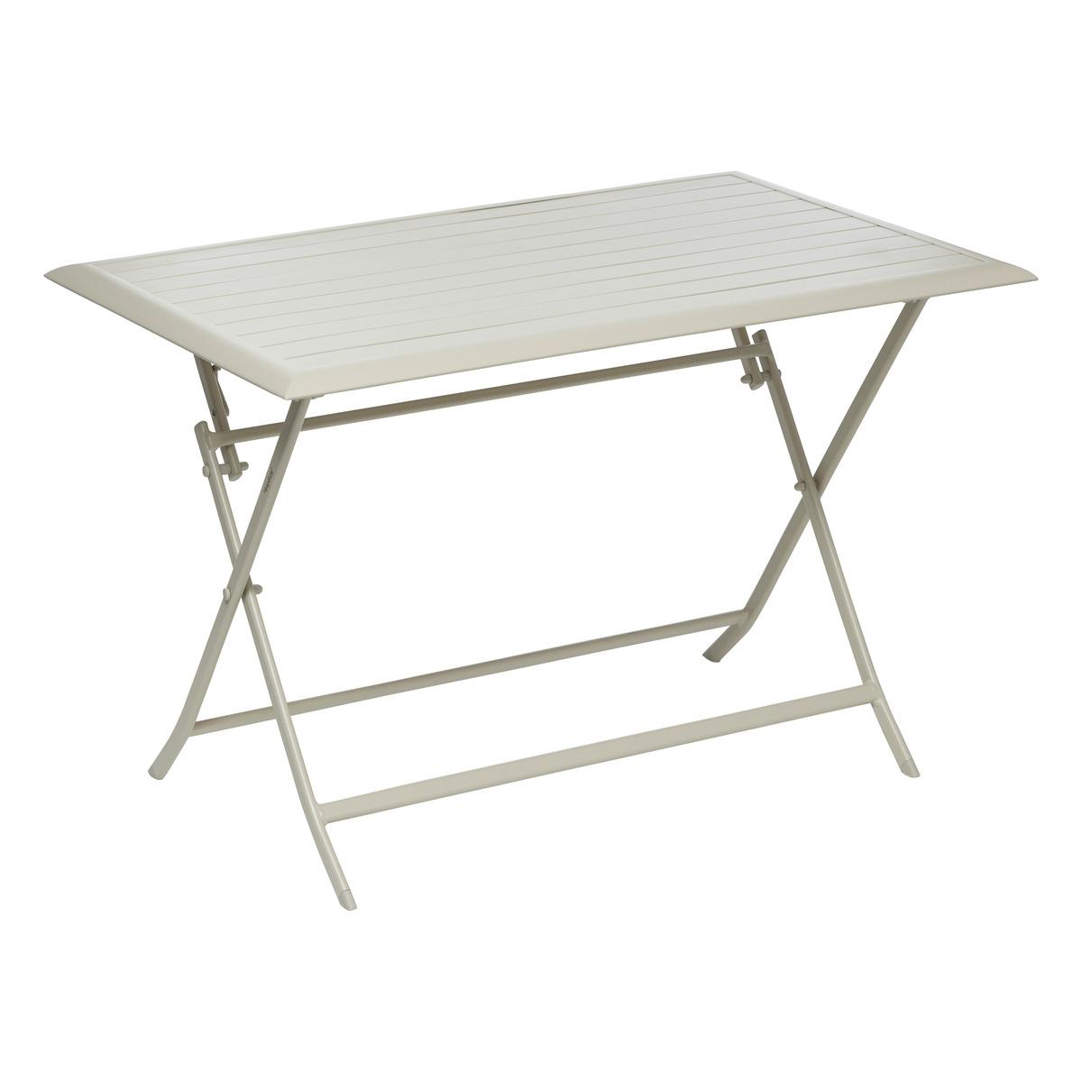 TABLE AZUA PLIANTE ALUMINIUM ARGILE 4 PLACES