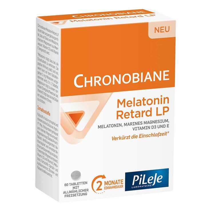 Chronobiane Melatonin Retard LP 1mg Einschlaf Tabletten , 60 St