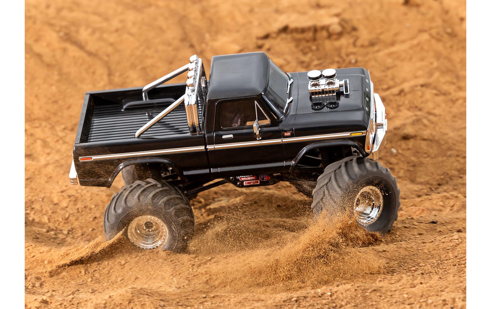 Monster Truck TRX-4MT Ford F-150 Schwarz, RTR, 1:18<br>Kleiner, originalgetreuer 4x4 RC-Monstertruck