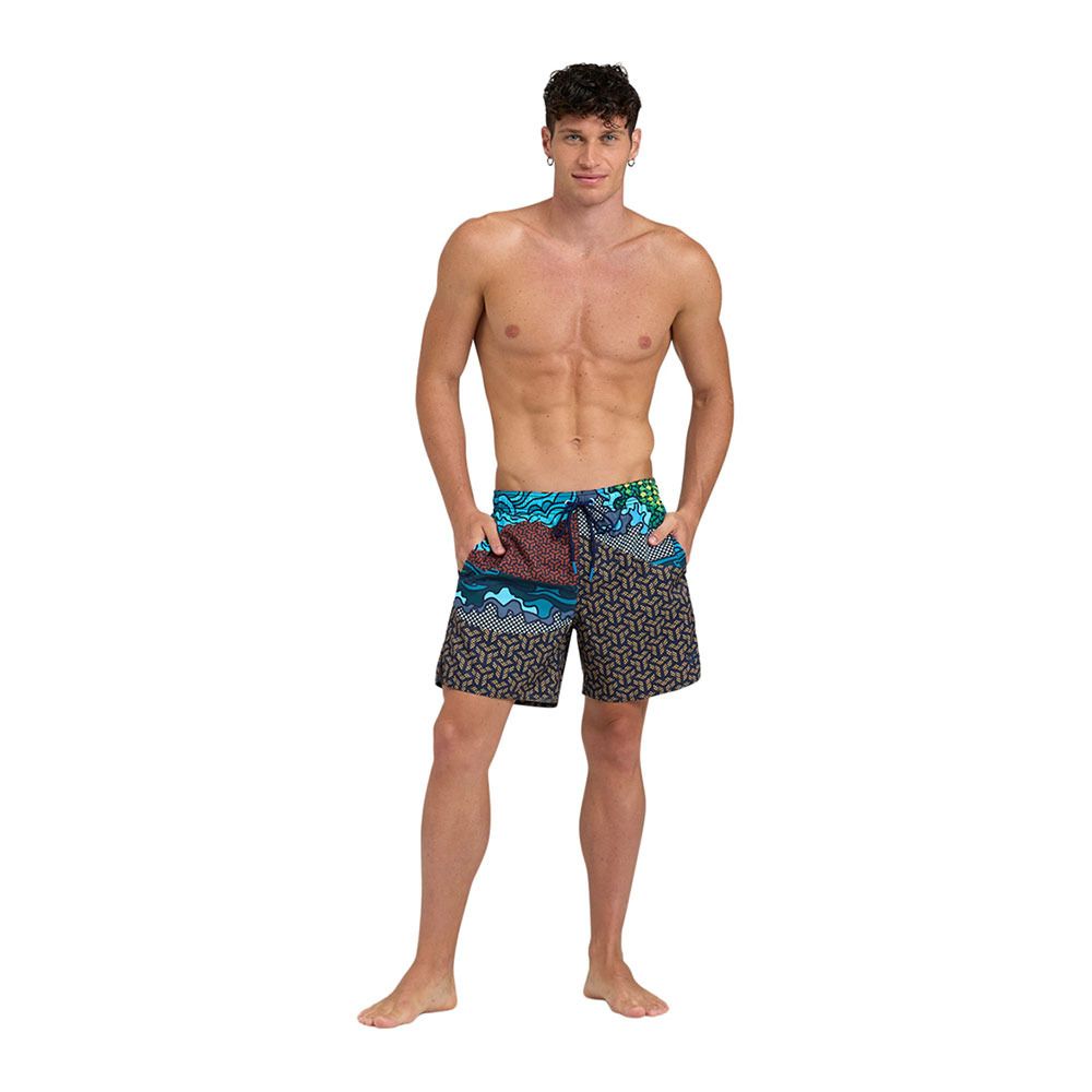 Arena BOXER PLACED - Boardshort Homme sky/beach