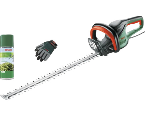 BOSCH AdvancedHedgeCut 70 elektrische heggenschaar inclusief verzorgingsspray en handschoenen