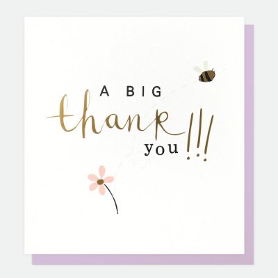 A Big Thank You Flower & Bee Card