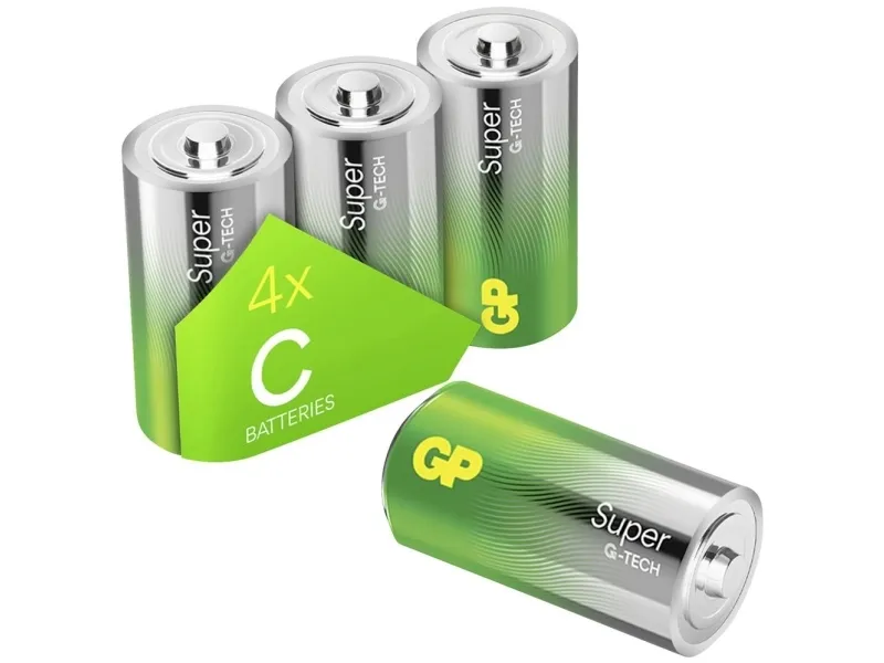 GP Batteries Super Alkaline GP14A, Engangsbatteri, C, Alkaline, 1,5 V, 4 stk, -20 - 50 °C