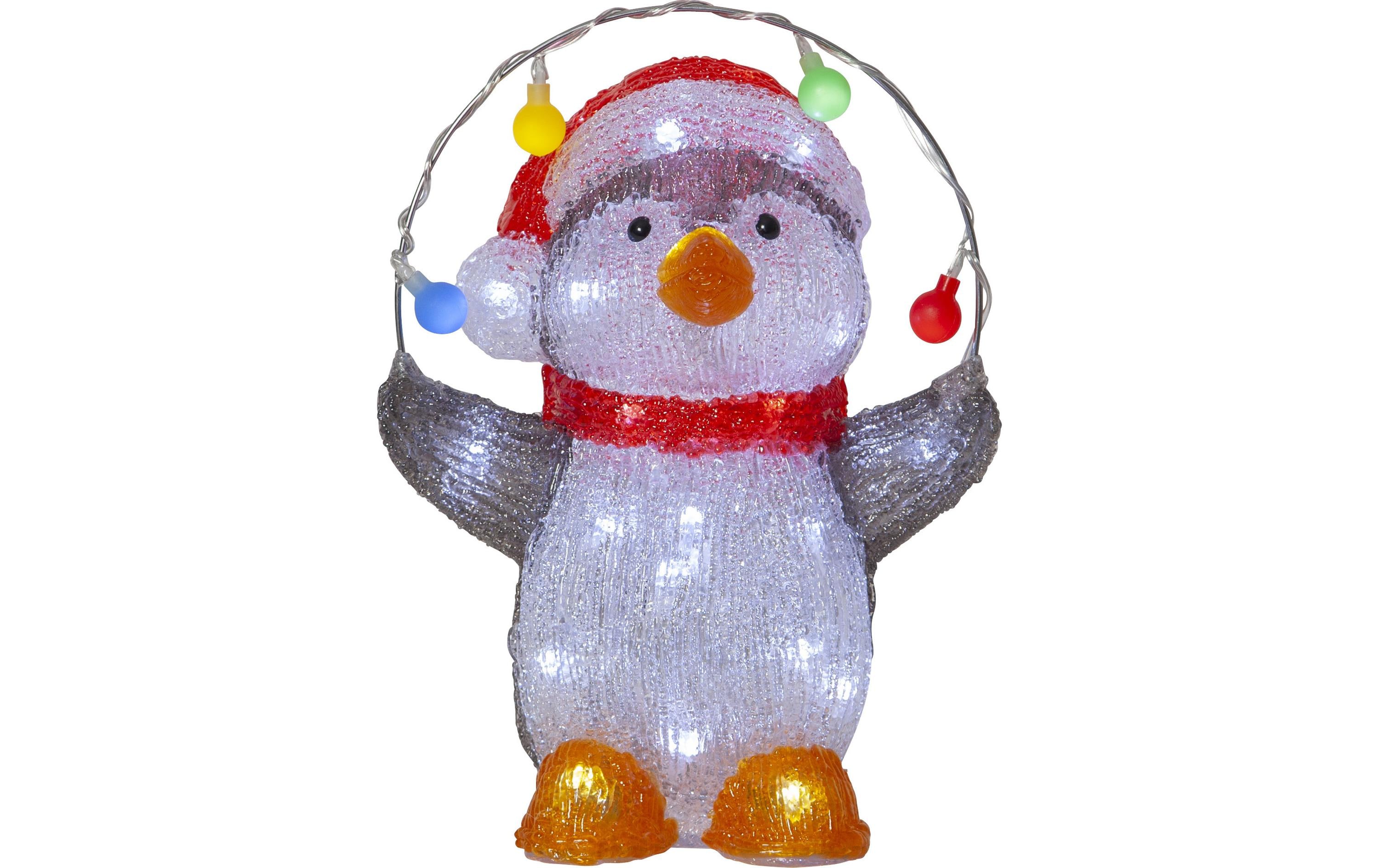 LED-Figur Crystalo Pinguin, 30 cm, MehrfarbigPinguin mit LED Beleuchtung
