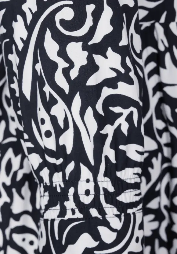 Print Midikleid - deep blue
