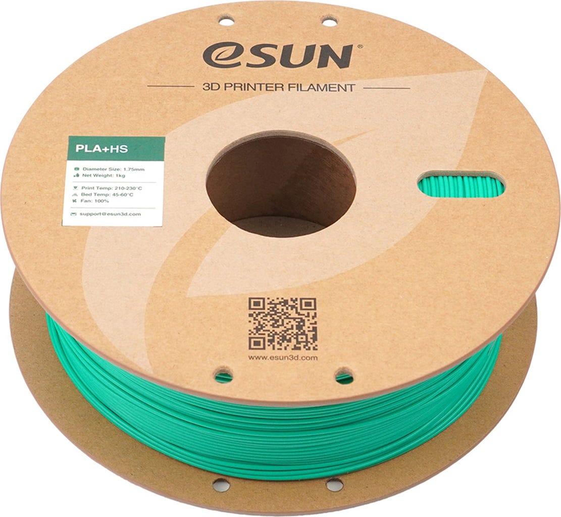 eSUN  PLA+HS Jade Green, 1,75 mm / 1000 g    PLA Filament für den Hochgeschwindigkeitsdruck in Jade Green