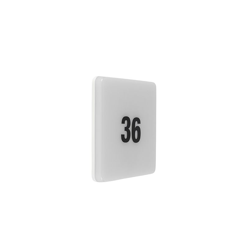Moderne wandlamp vierkant incl. LED met nummerstickervel - Plater
