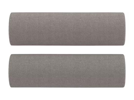 Canapé 2 places avec oreillers décoratifs taupe 120 cm tissu
