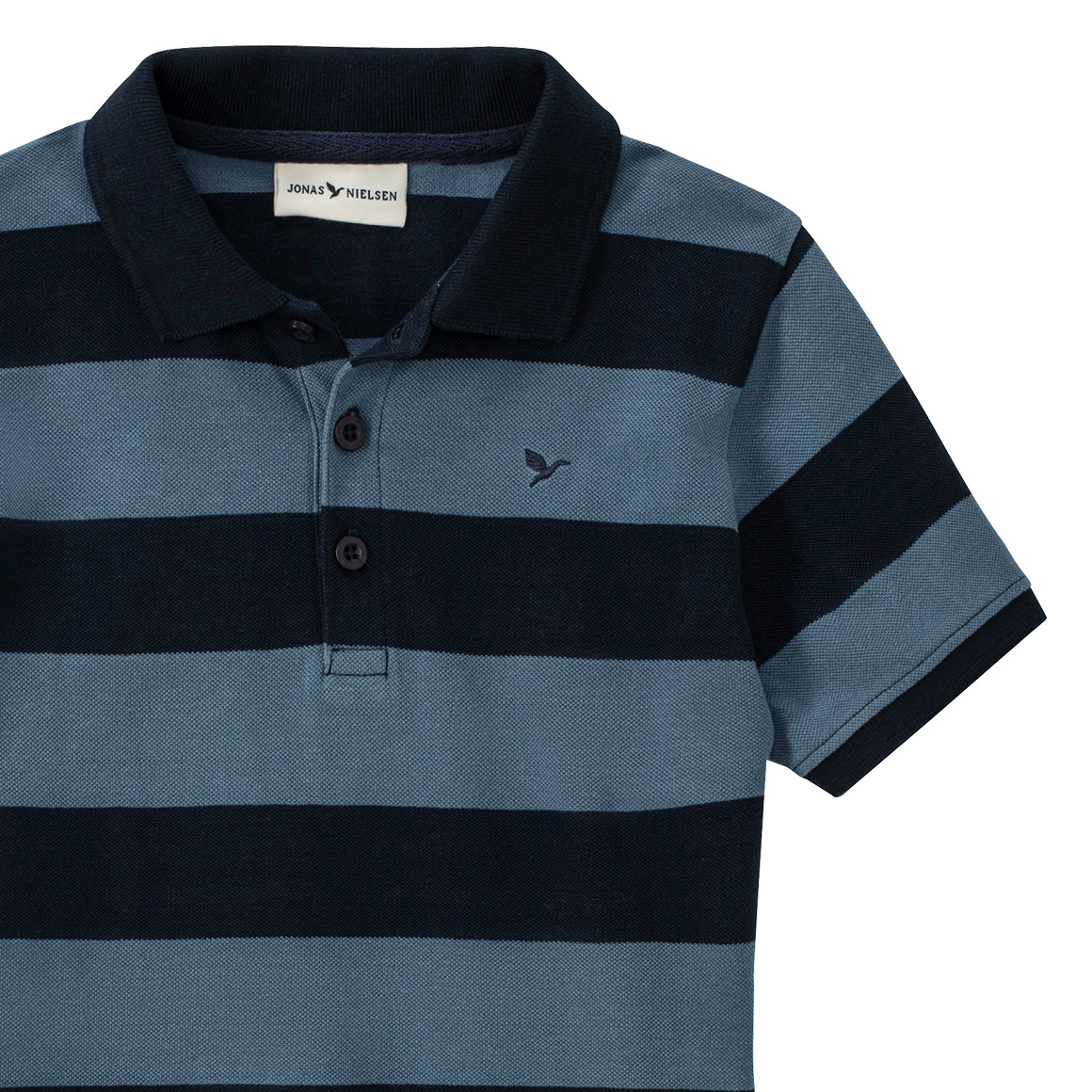 Jonas Nielsen Jungen Poloshirt mit Streifen dunkelblau / hellblau