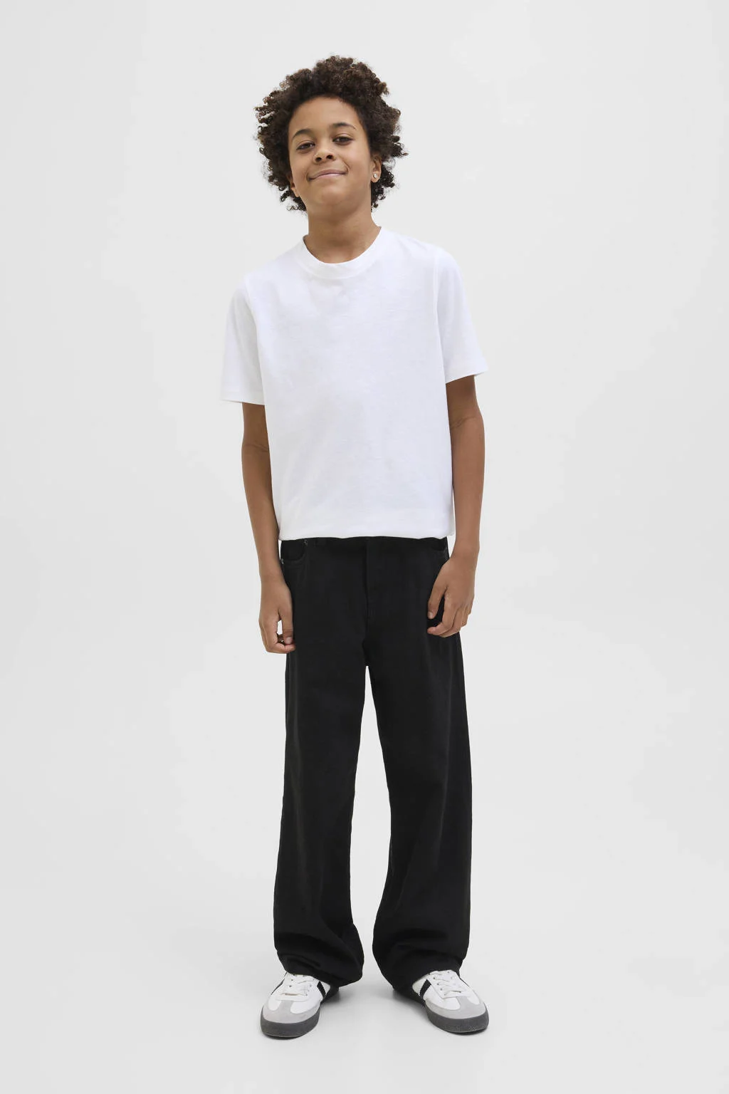 JACK & JONES JUNIOR high waist baggy jeans black denim