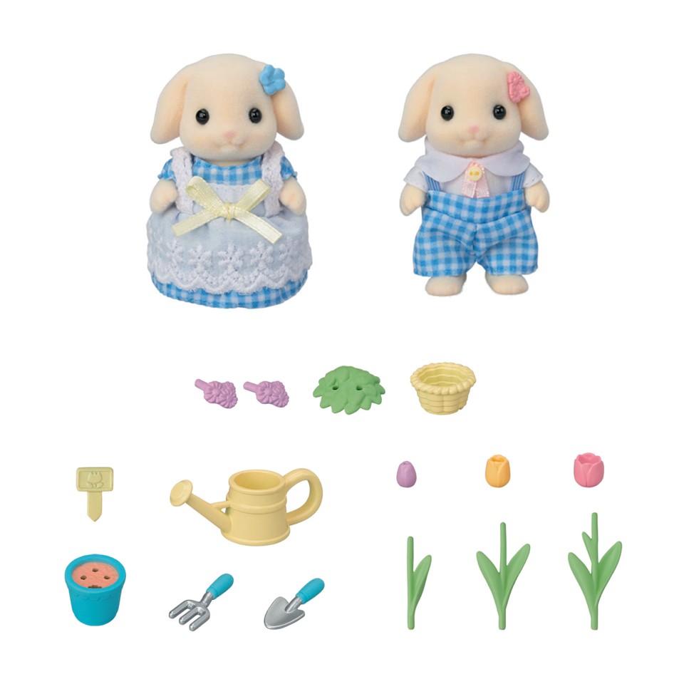 Sylvanian Families - Blomsterhavesæt - Flora Kanin Bror & Søster (5736)