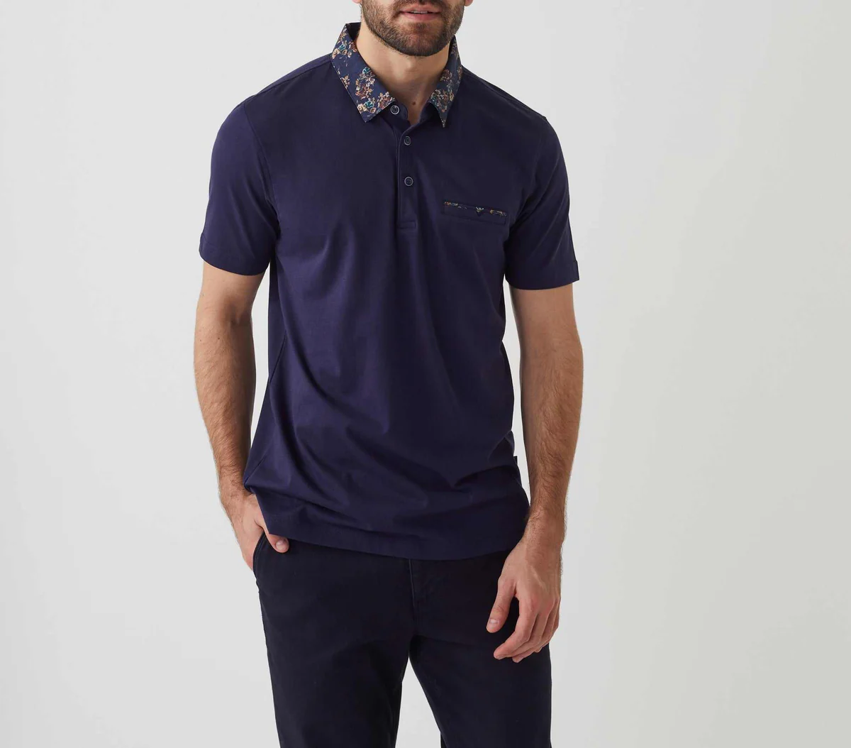 Polo manches courtes marine 