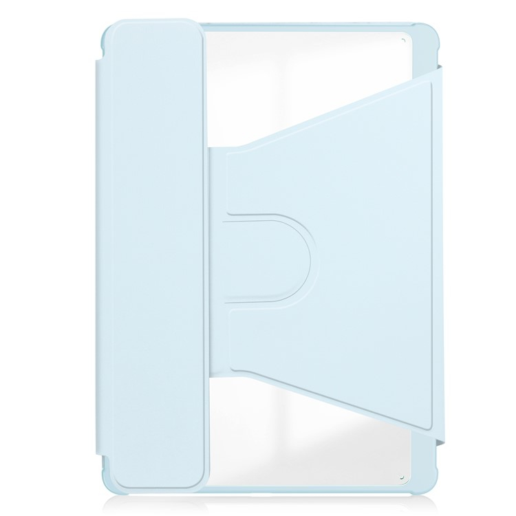 Samsung Galaxy Tab A9  Plus Leder Tasche mit Acryl Rückseite   Magnet Bluetooth Tastatur   S-Pen Halterung (QWERTY) - Hellblau