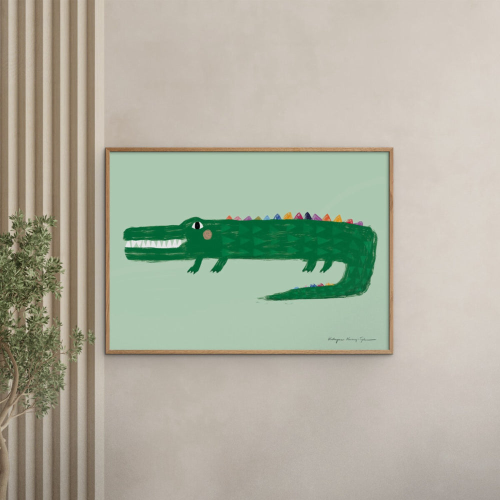 Køb Poster & Frame Wild Apple - Crocodile