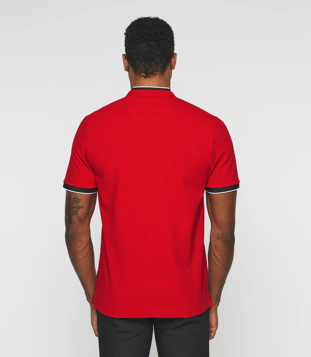 Polo manches courtes rouge 