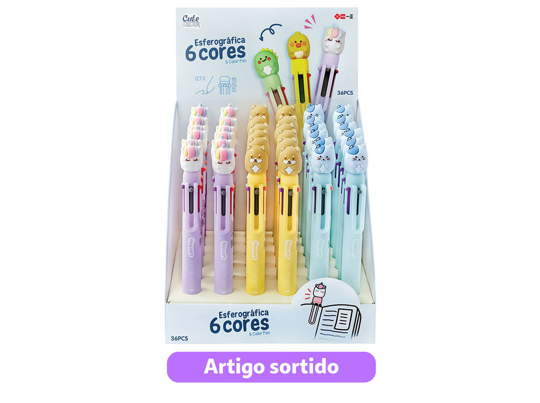 ESFEROGRÁFICA CUTE 6 CORES MODELOS SORTIDOS