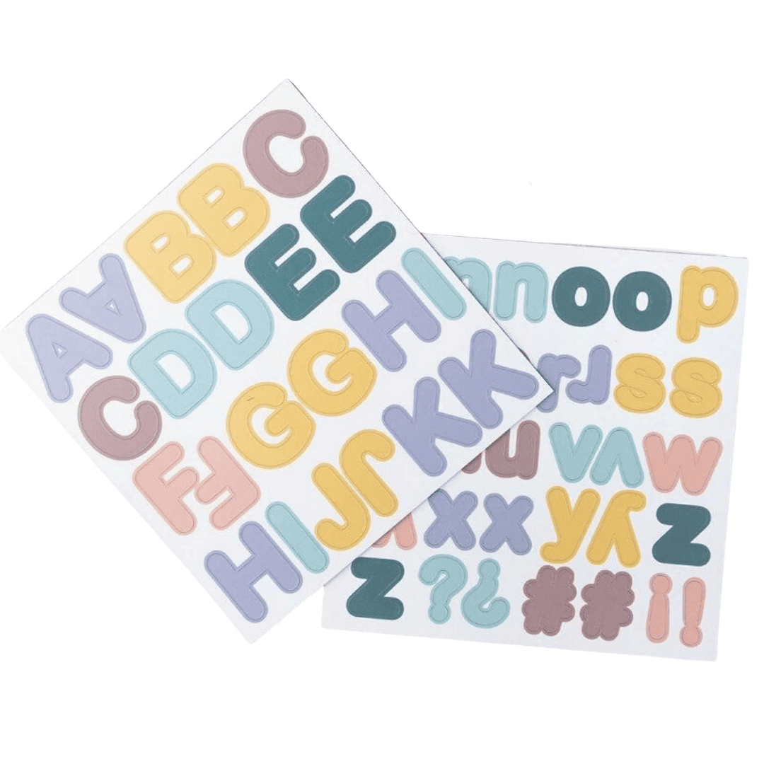 ferflex magneten letters - pastel - 125st