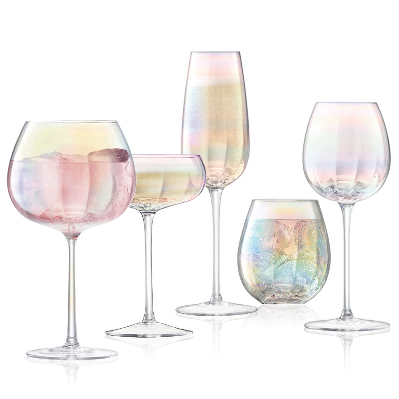(460ml) Irisierendes Weinglas Rainbow Cocktail Glas
