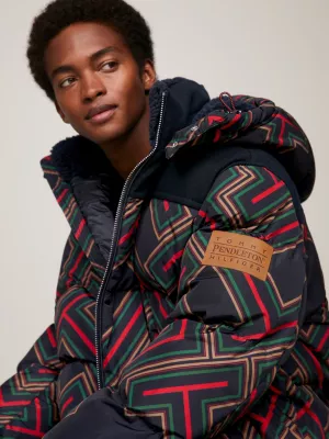 Casaco Tommy x Pendleton New York Stripe TH Monogram Puffer