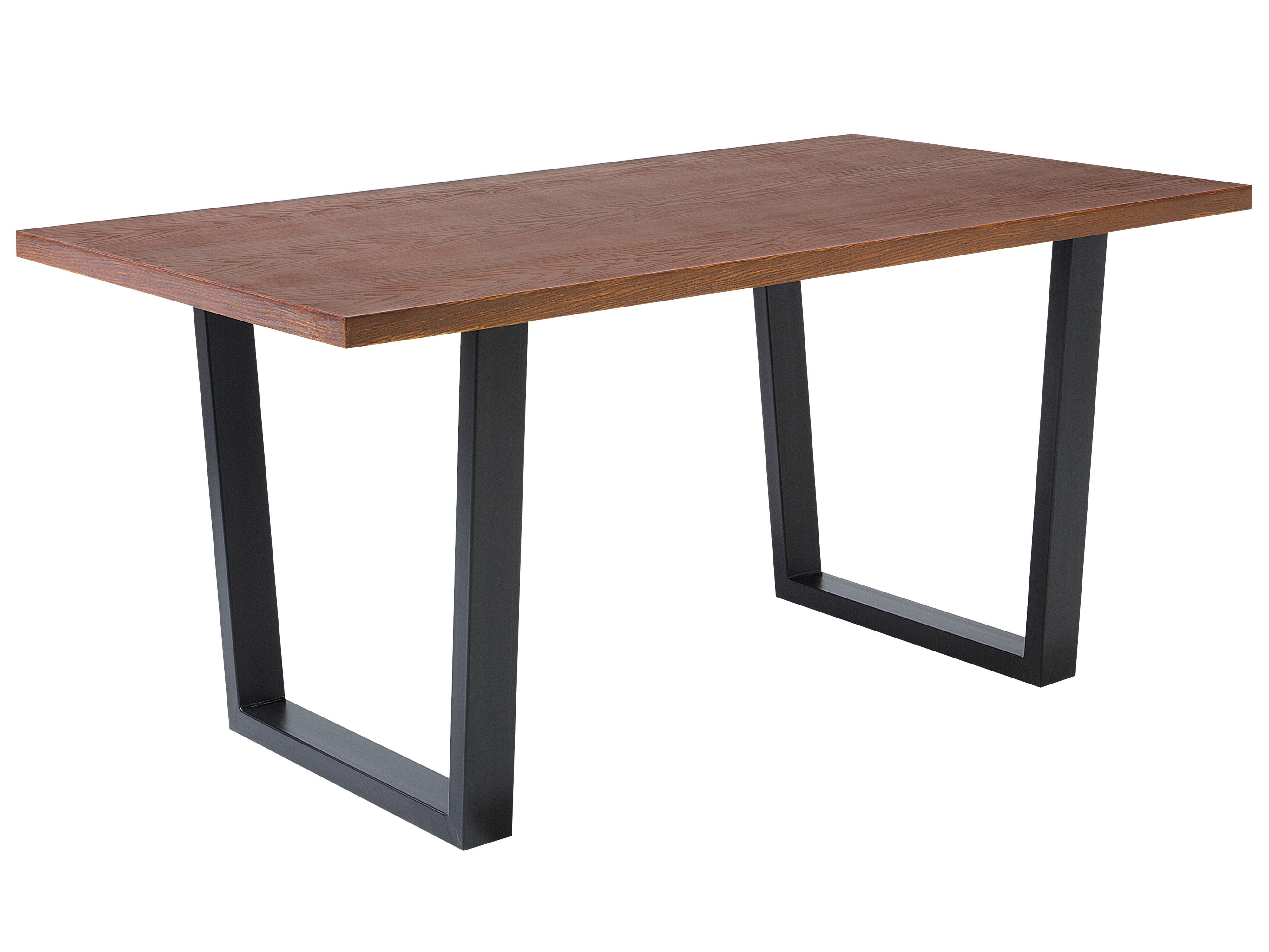 Eettafel AUSTIN Donker walnoothout 90 cm 160 cm