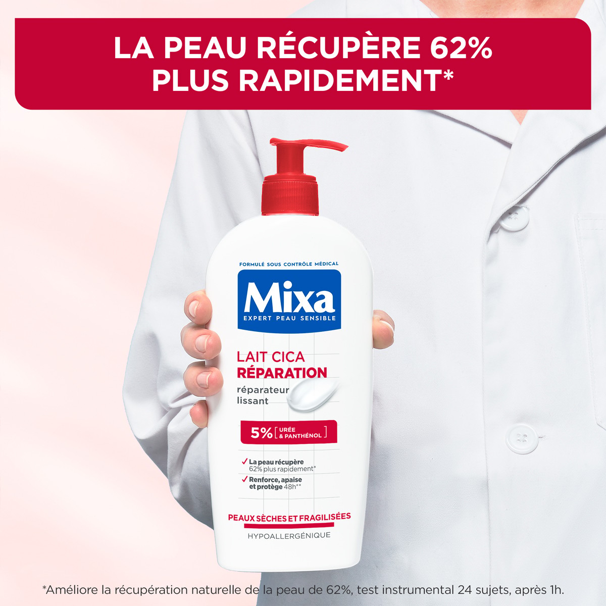 Lait réparateur lissant - Urée & panthénol - Peaux sèches & fragilisées - 250 ml